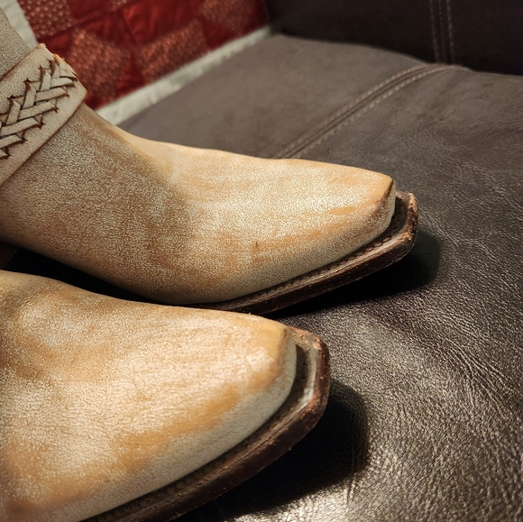 Cleo + WOLF Cream Ankle Cowgirl Boots - Picture 11 of 14